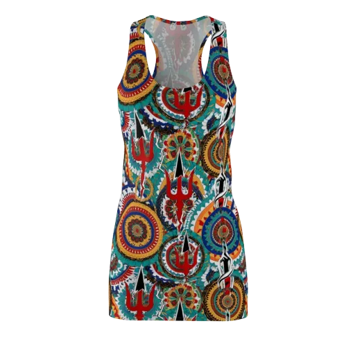 Trident Mandala on a Racerback Dress