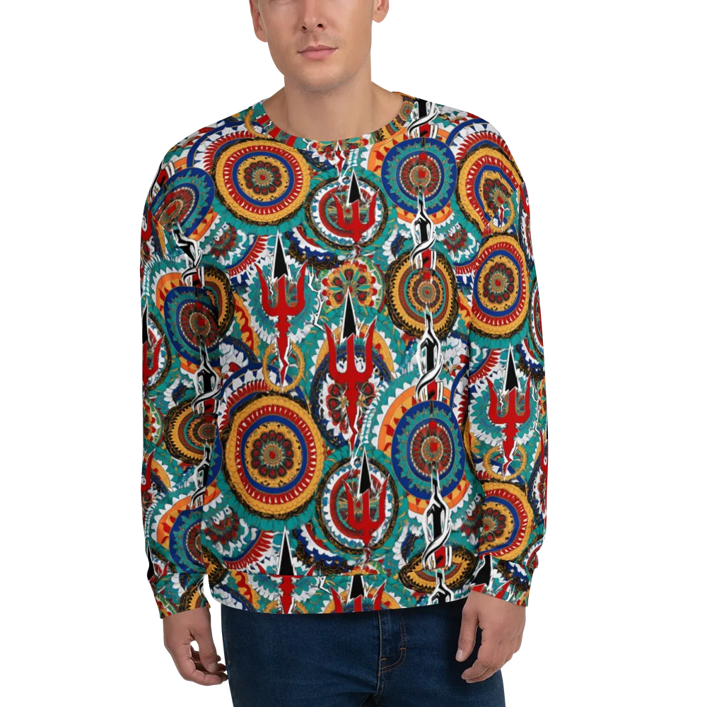 Trident Mandala on Sweatshirt — Front