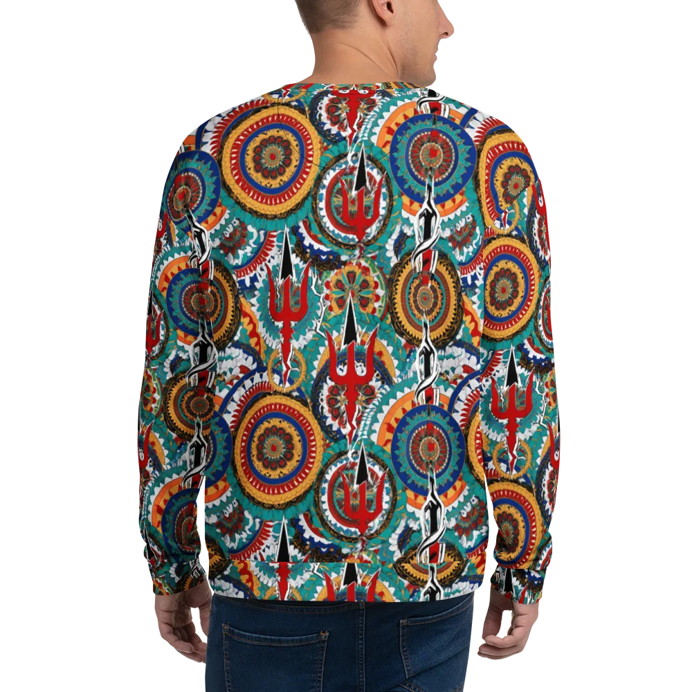 Trident Mandala on Sweatshirt — Back