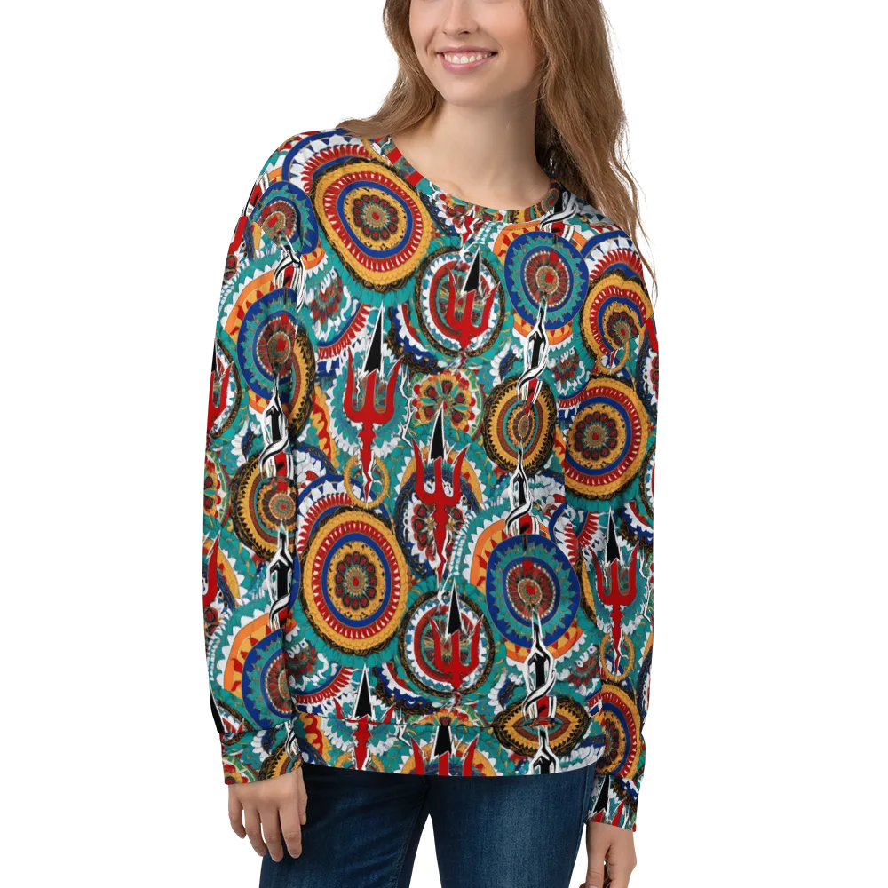 Trident Mandala on Sweatshirt — Front
