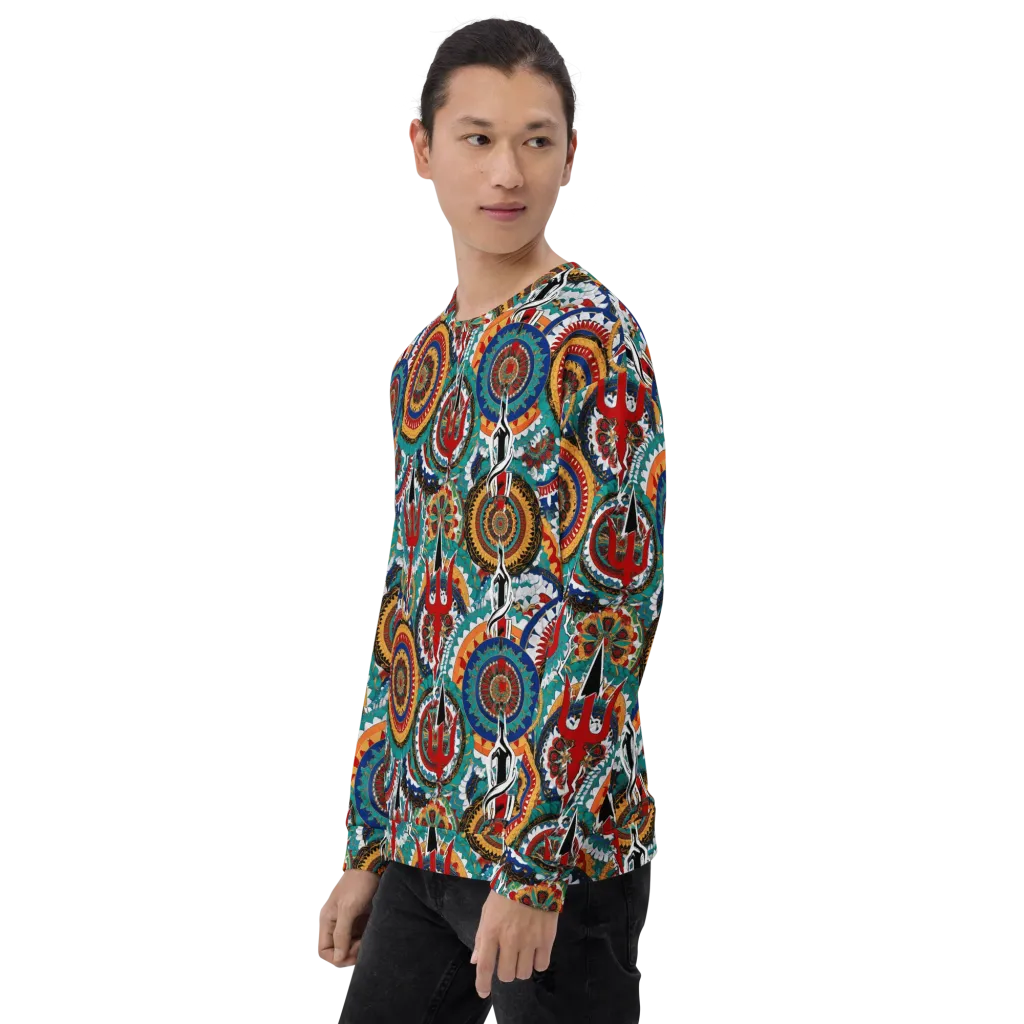 Trident Mandala on Sweatshirt — Left Front