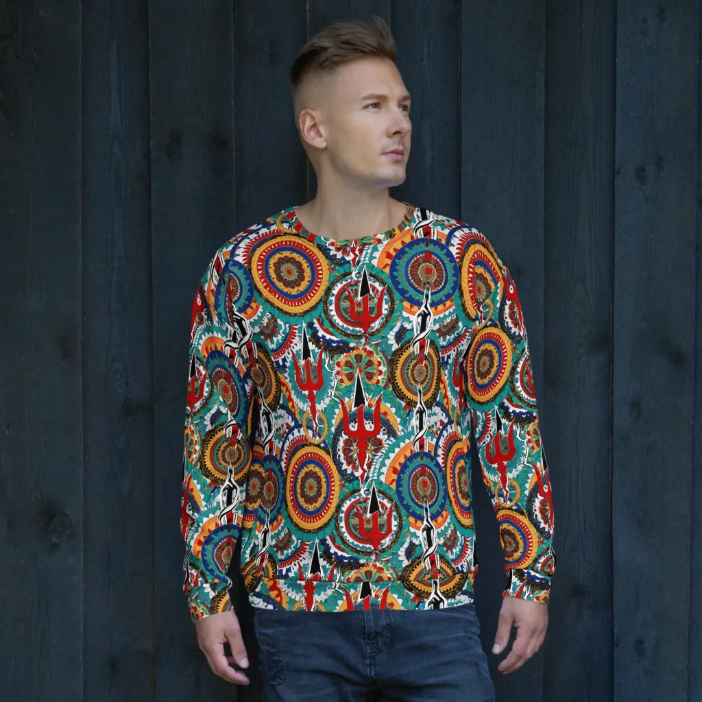 Trident Mandala on Sweatshirt — Front