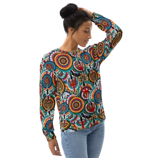 Trident Mandala on a Sweatshirt