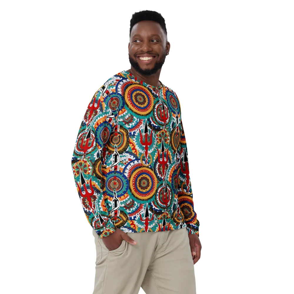 Trident Mandala on Sweatshirt — Front