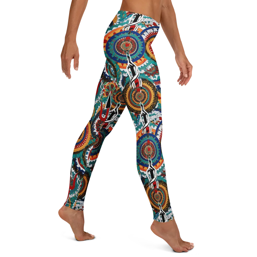 Trident Mandala on Leggings — Right