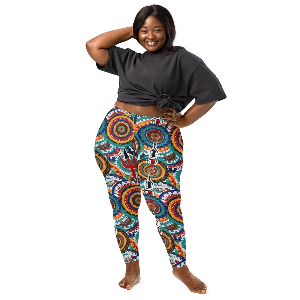 Trident Mandala on Leggings — Front