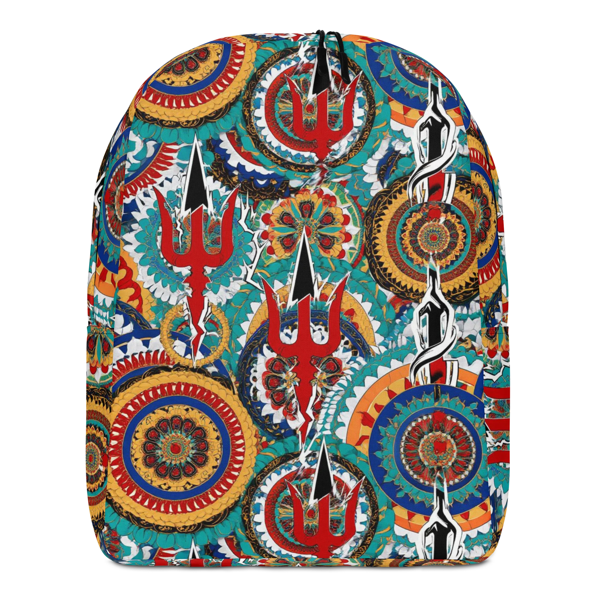 Trident Mandala on Minimalist Backpack — Front