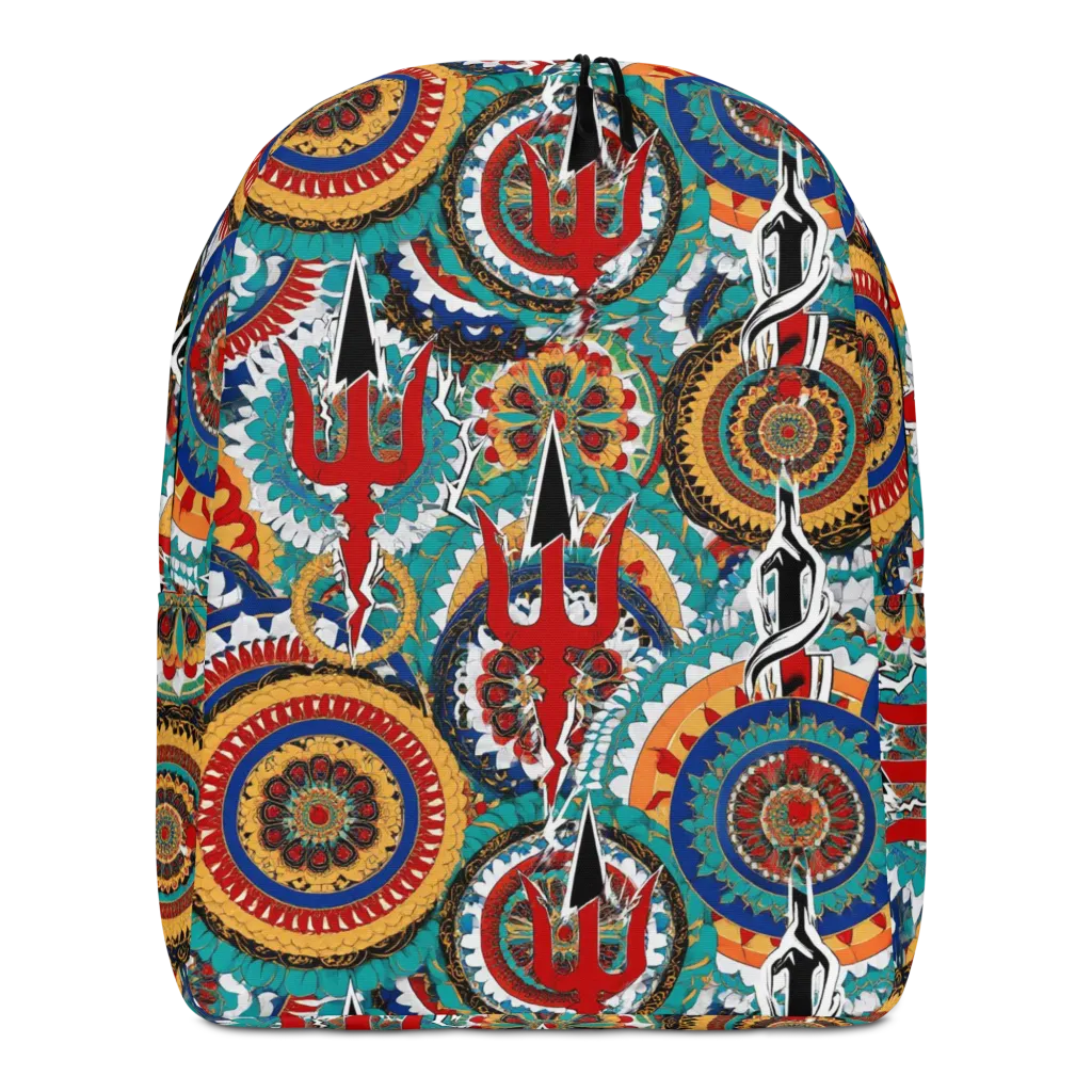 Trident Mandala on Minimalist Backpack — Front