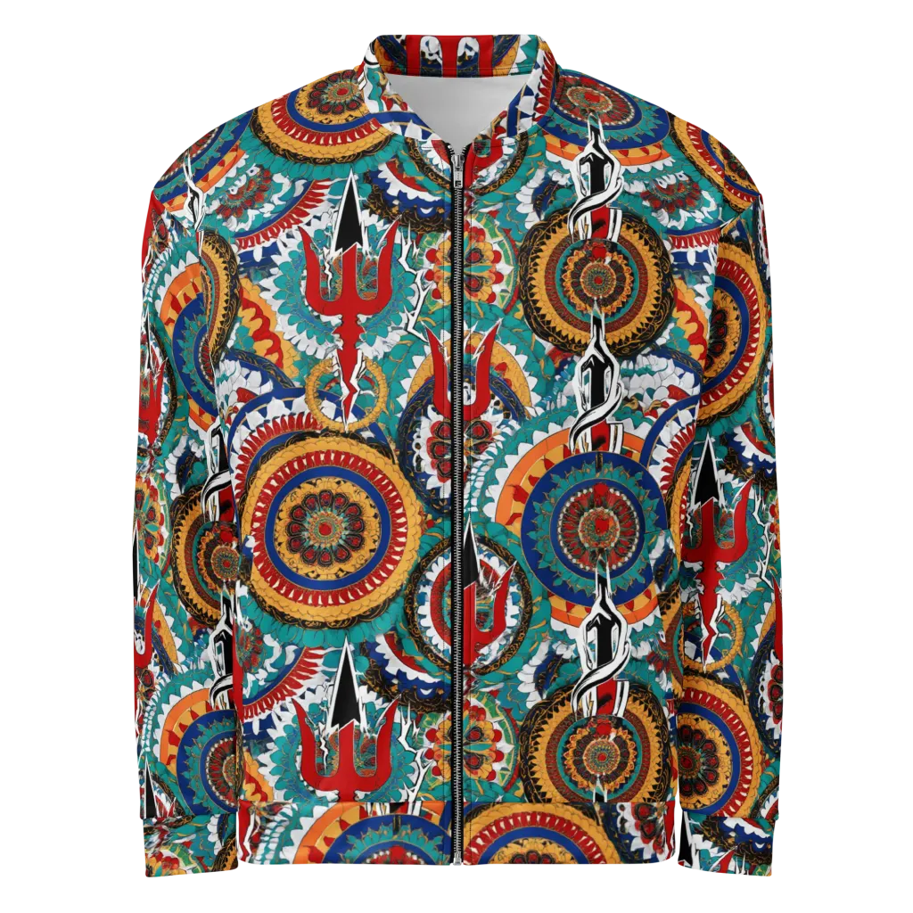 Trident Mandala on Bomber Jacket — Front