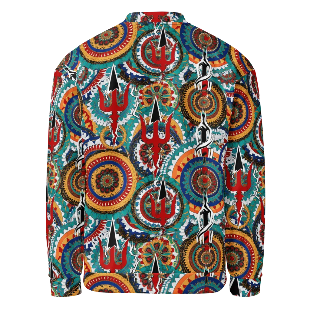 Trident Mandala on Bomber Jacket — Back