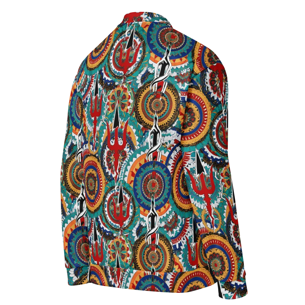 Trident Mandala on Bomber Jacket — Right Back