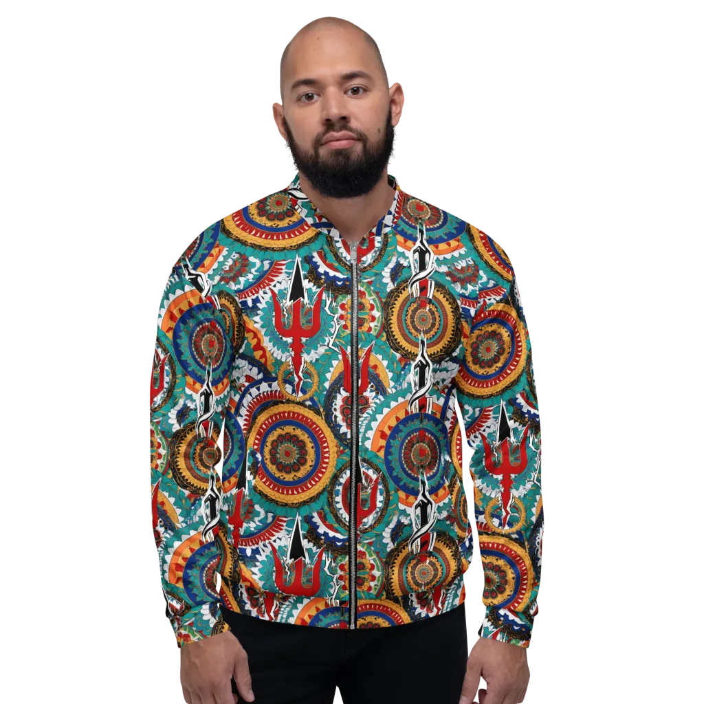 Trident Mandala on Bomber Jacket — Front