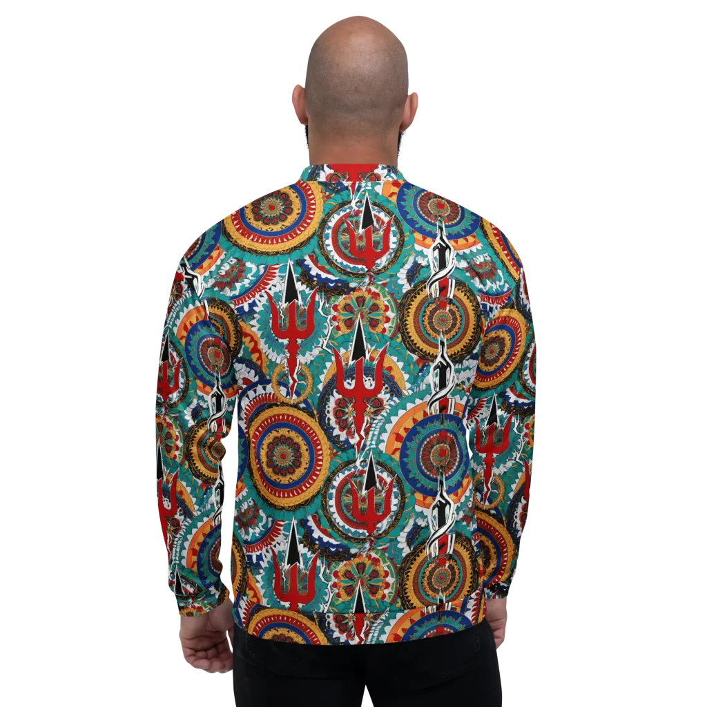 Trident Mandala on Bomber Jacket — Back