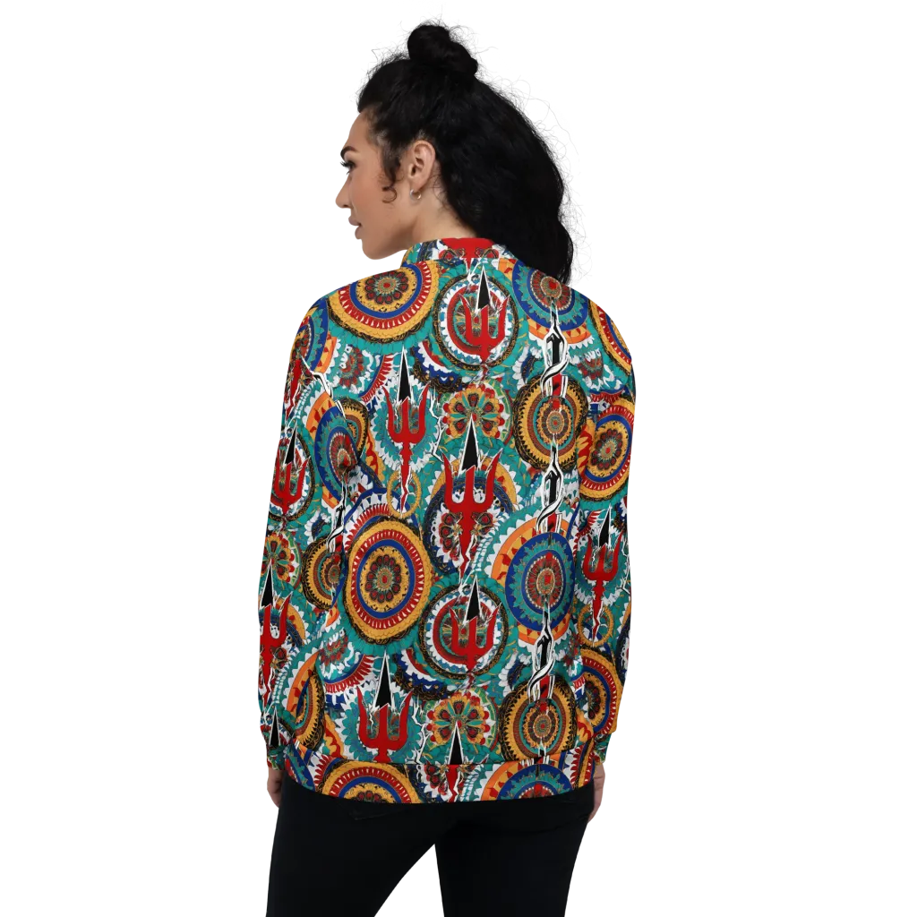 Trident Mandala on Bomber Jacket — Back