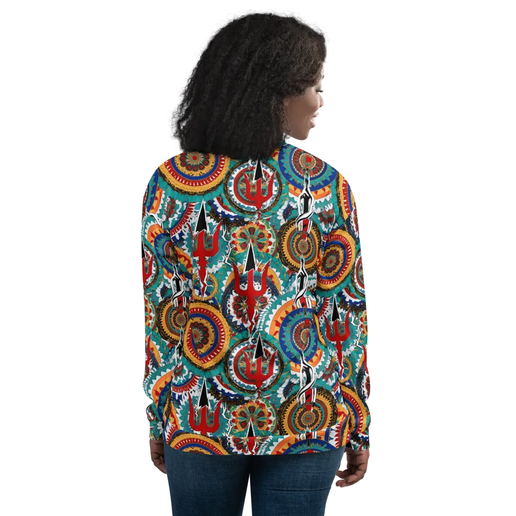 Trident Mandala on Bomber Jacket — Back