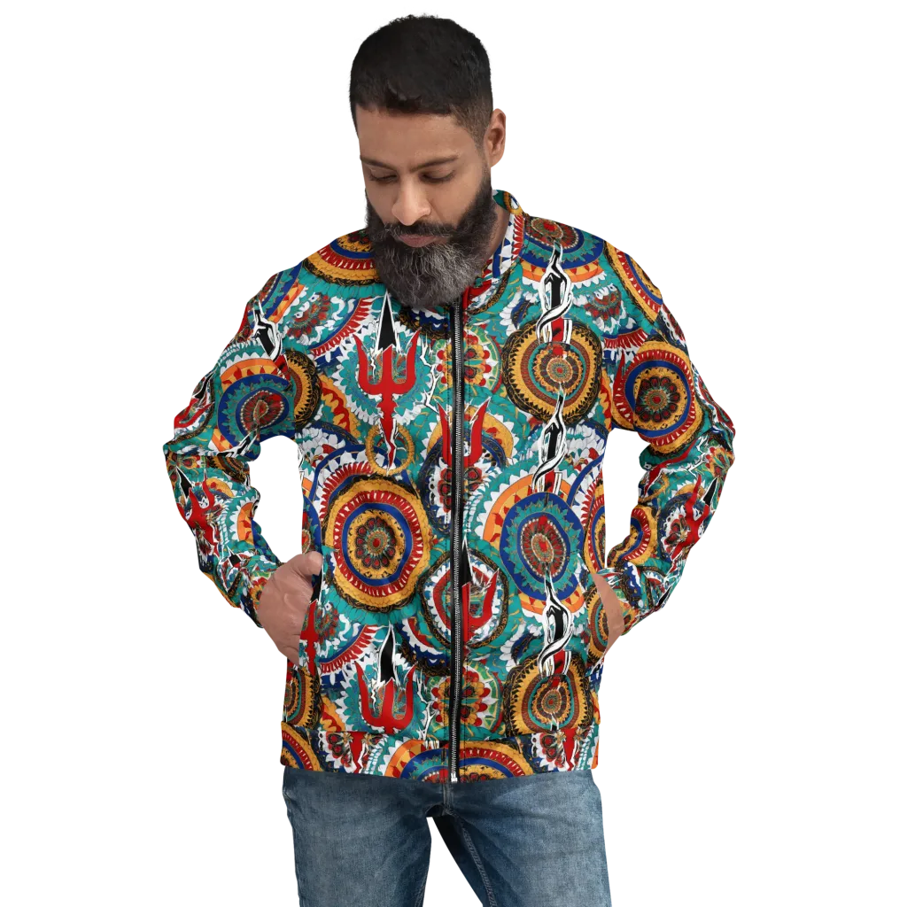 Trident Mandala on Bomber Jacket — Front