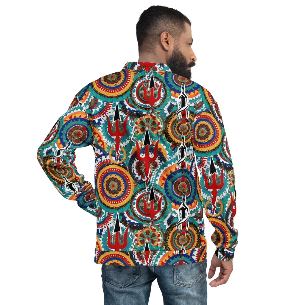 Trident Mandala on Bomber Jacket — Back