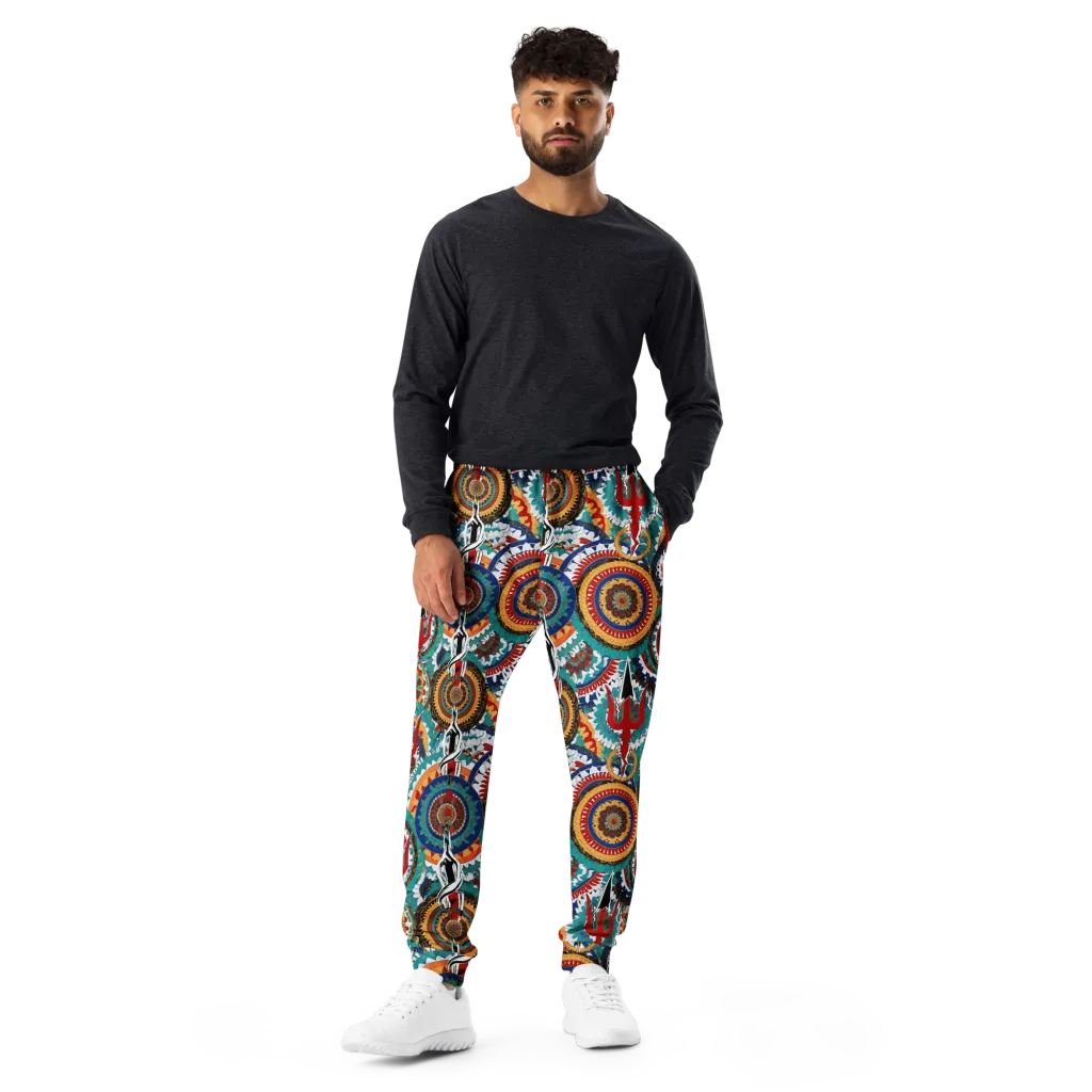 Trident Mandala on Men's Joggers — Front