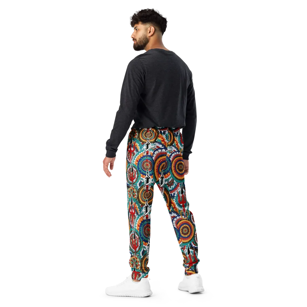 Trident Mandala on Men's Joggers — Back