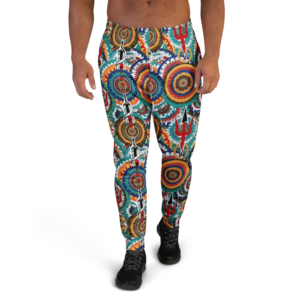 Trident Mandala on Men's Joggers — Front