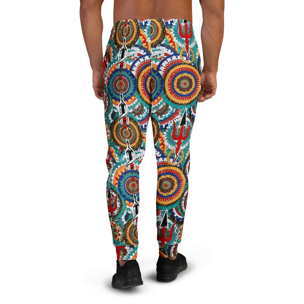 Trident Mandala on Men's Joggers — Back