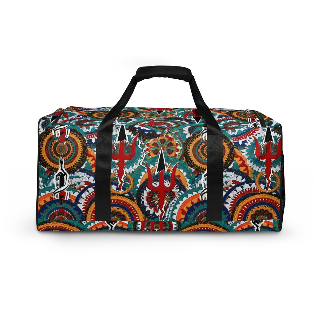 Trident Mandala on Duffle Bag — Back