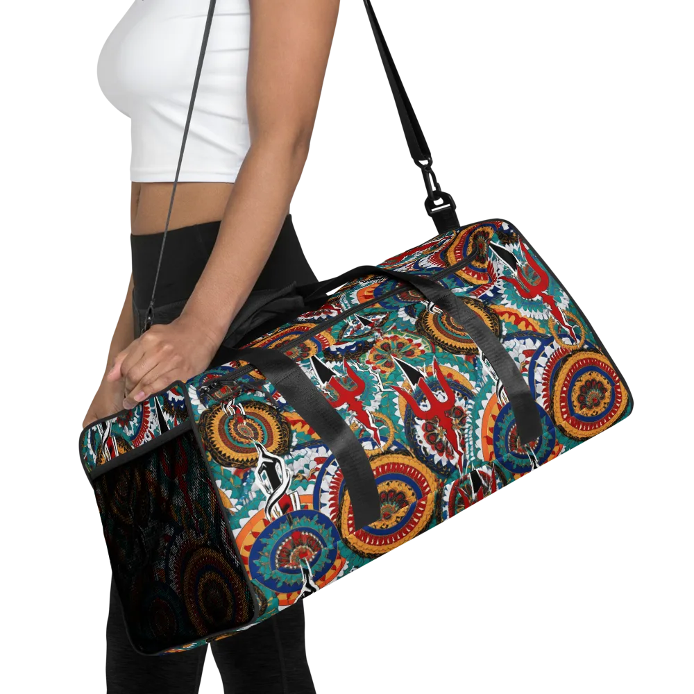 Trident Mandala on Duffle Bag — Front