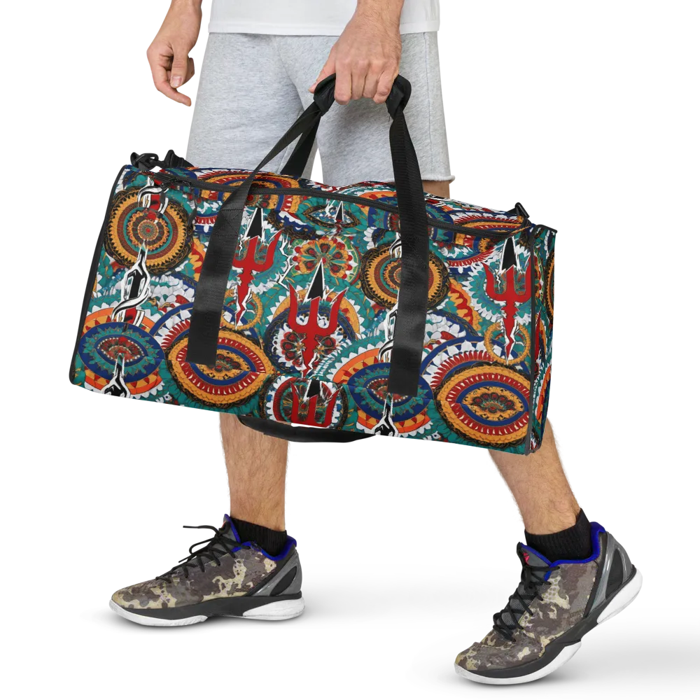 Trident Mandala on Duffle Bag — Front