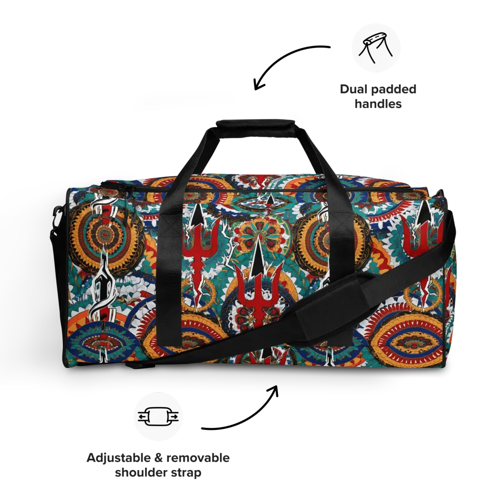 Trident Mandala on Duffle Bag — Front