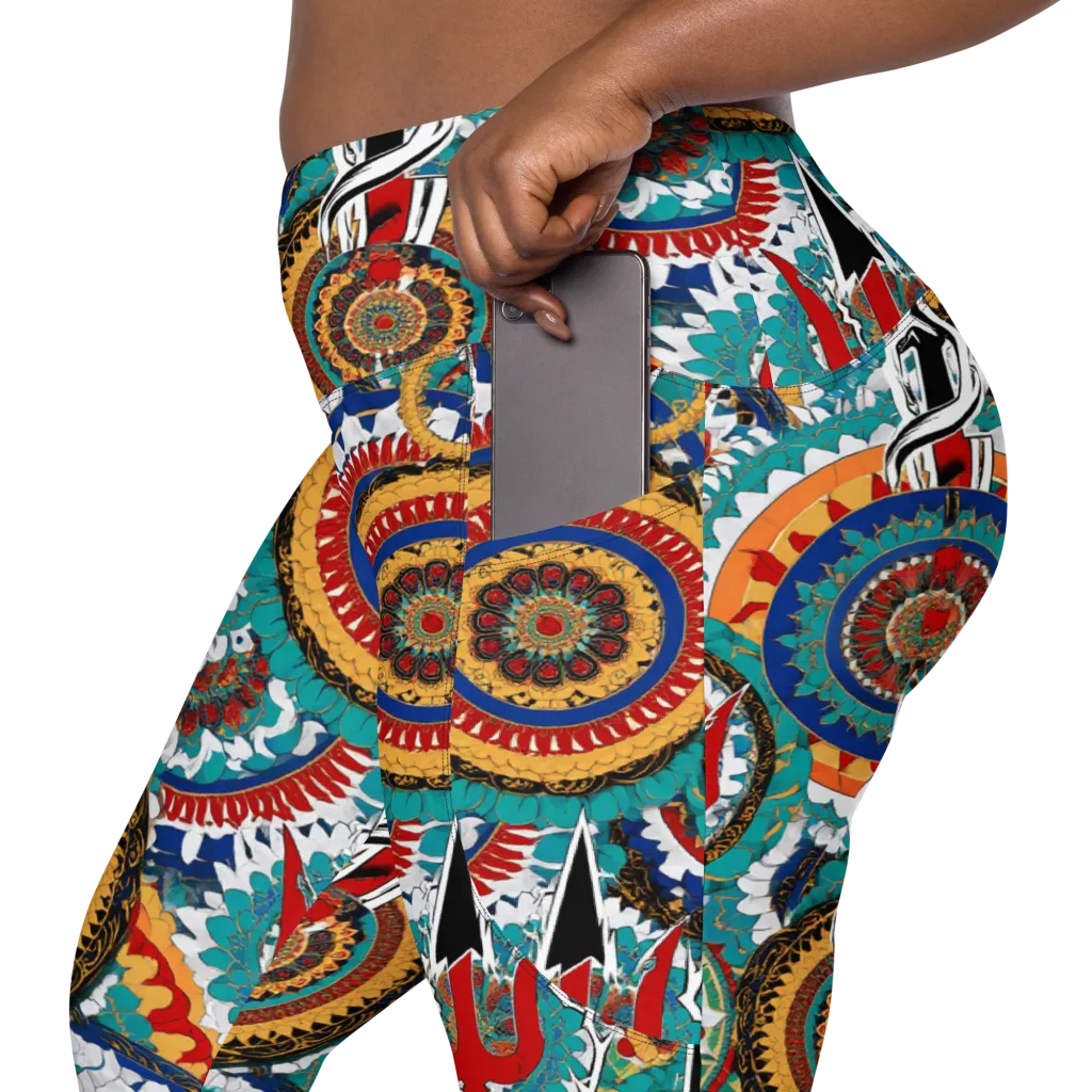 Trident Mandala on Leggings with Pockets — Product details 2