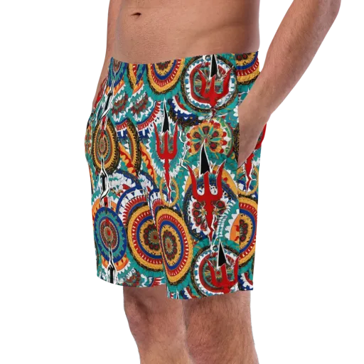 Trident Mandala on a Swim Trunks