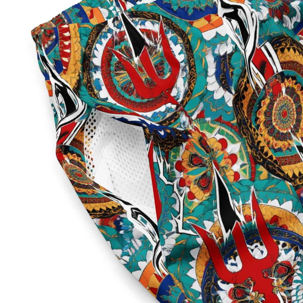 Trident Mandala on Swim Trunks — Product details 2