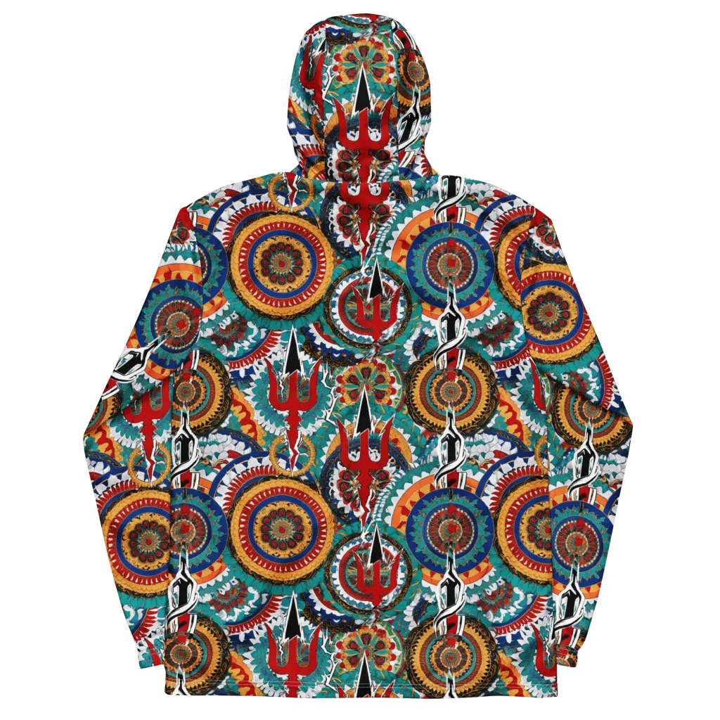 Trident Mandala on Men's Windbreaker — Back