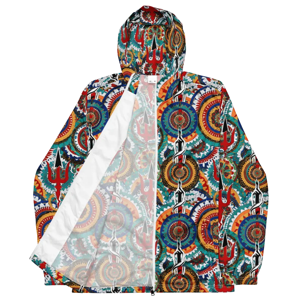 Trident Mandala on Men's Windbreaker — Front