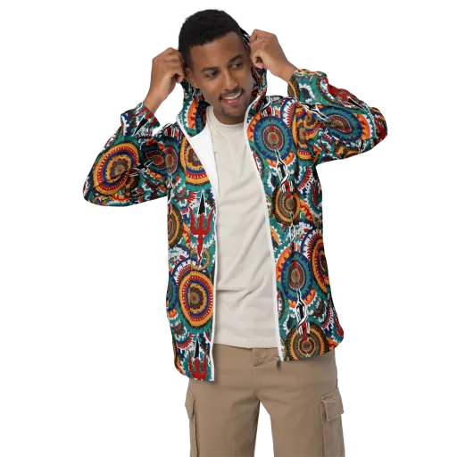Trident Mandala on a Men's Windbreaker