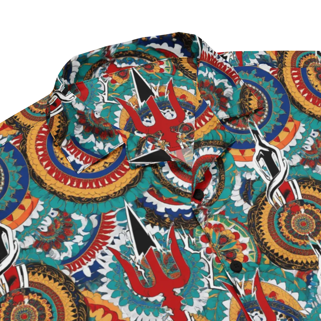 Trident Mandala on Button Shirt — Product details