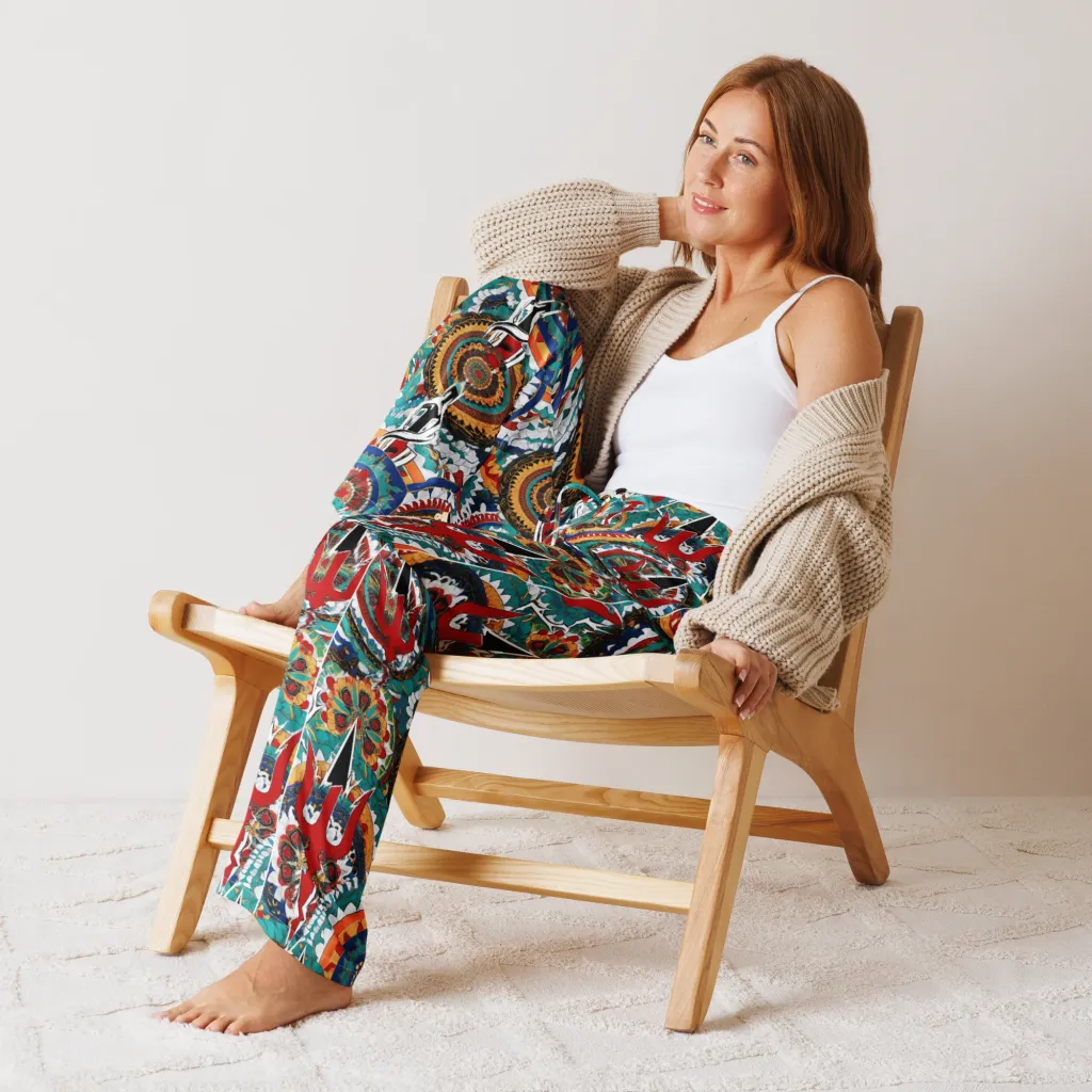 Trident Mandala on Women's Pajama Pants — Front