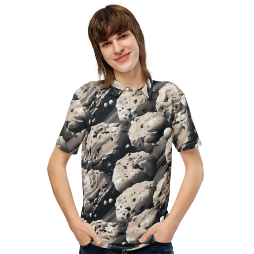 Moonfall Terrain on a Men's Slim Fit Polo Shirt