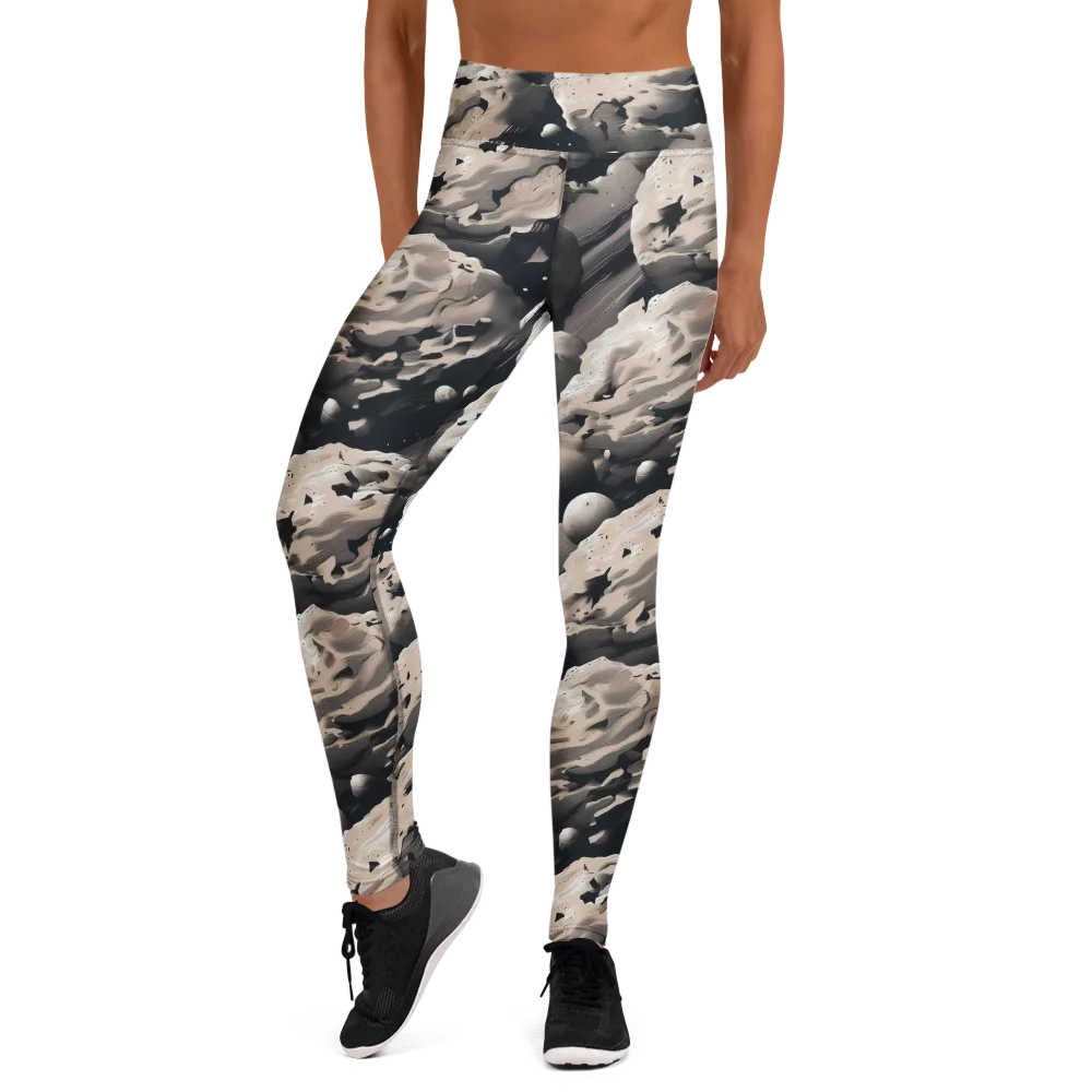 Moonfall Terrain on Yoga Leggings — Front