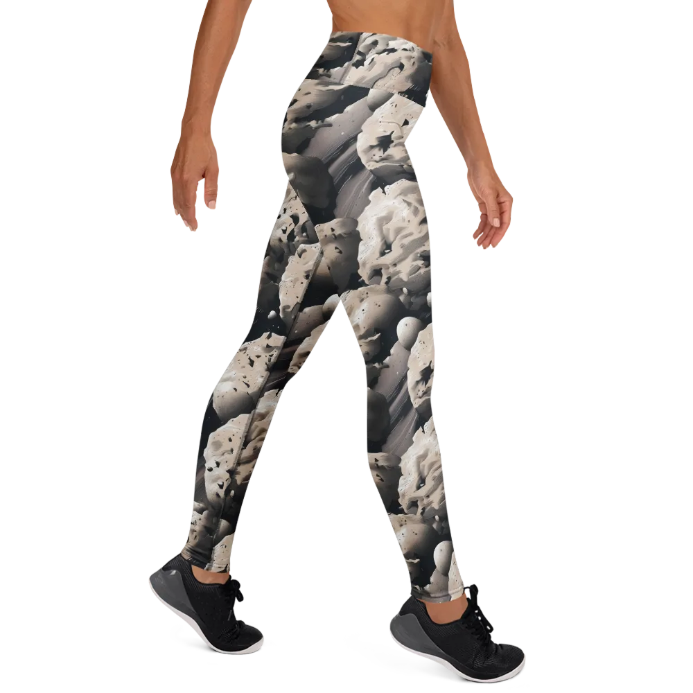 Moonfall Terrain on Yoga Leggings — Right