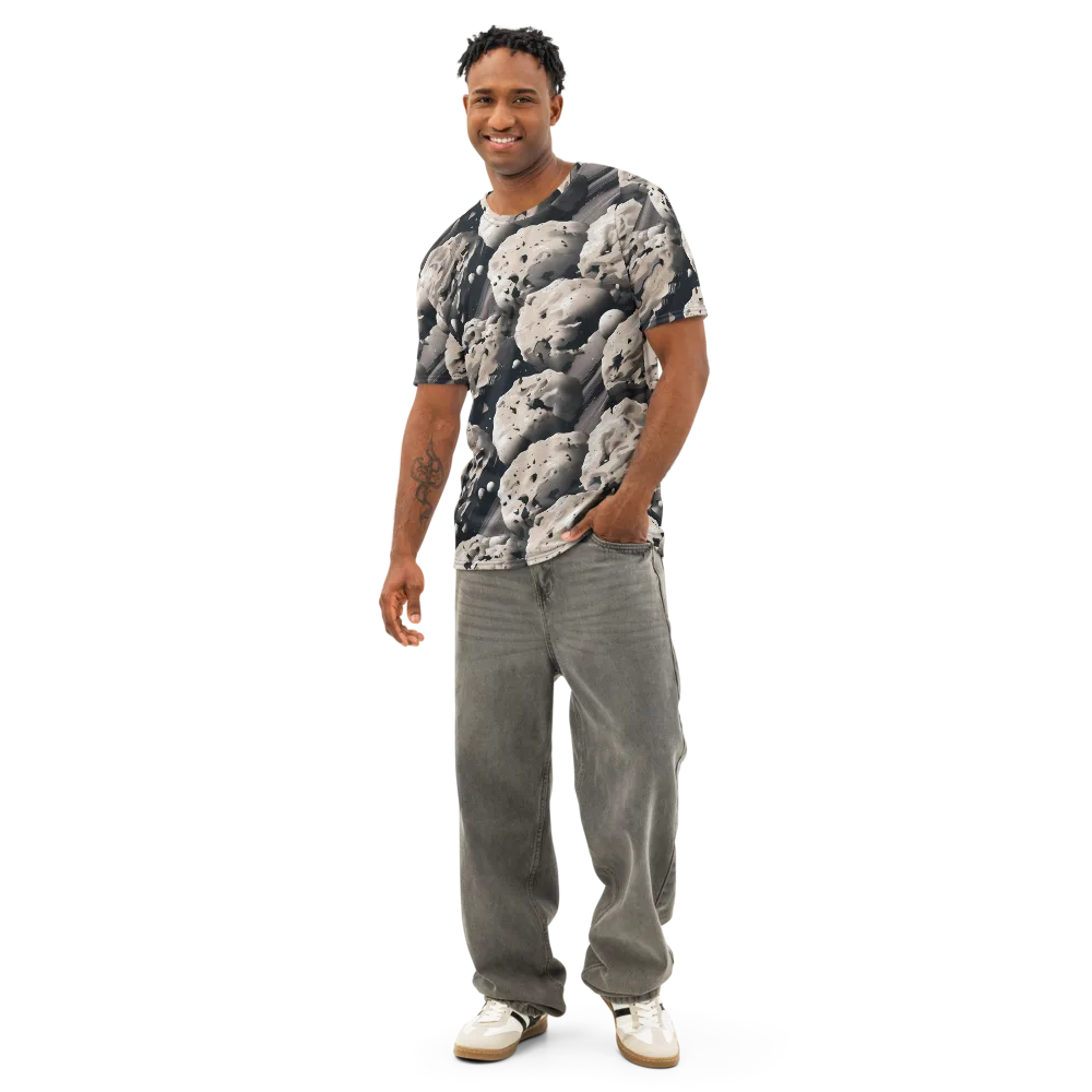 Moonfall Terrain on Men's Cotton Crew Neck T-Shirt — Front