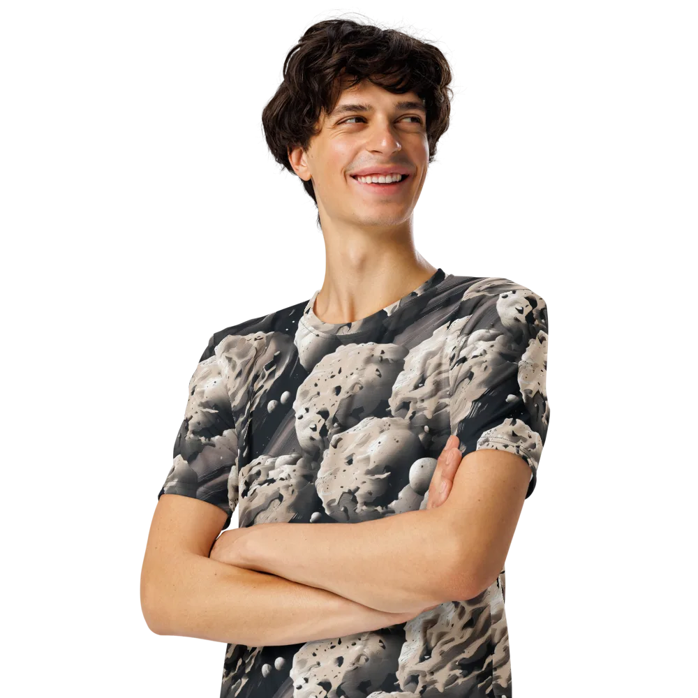 Moonfall Terrain on Men's Crew Neck T-Shirt — Left Front