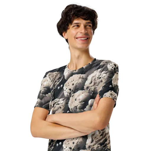 Moonfall Terrain on a Men's Crew Neck T-Shirt