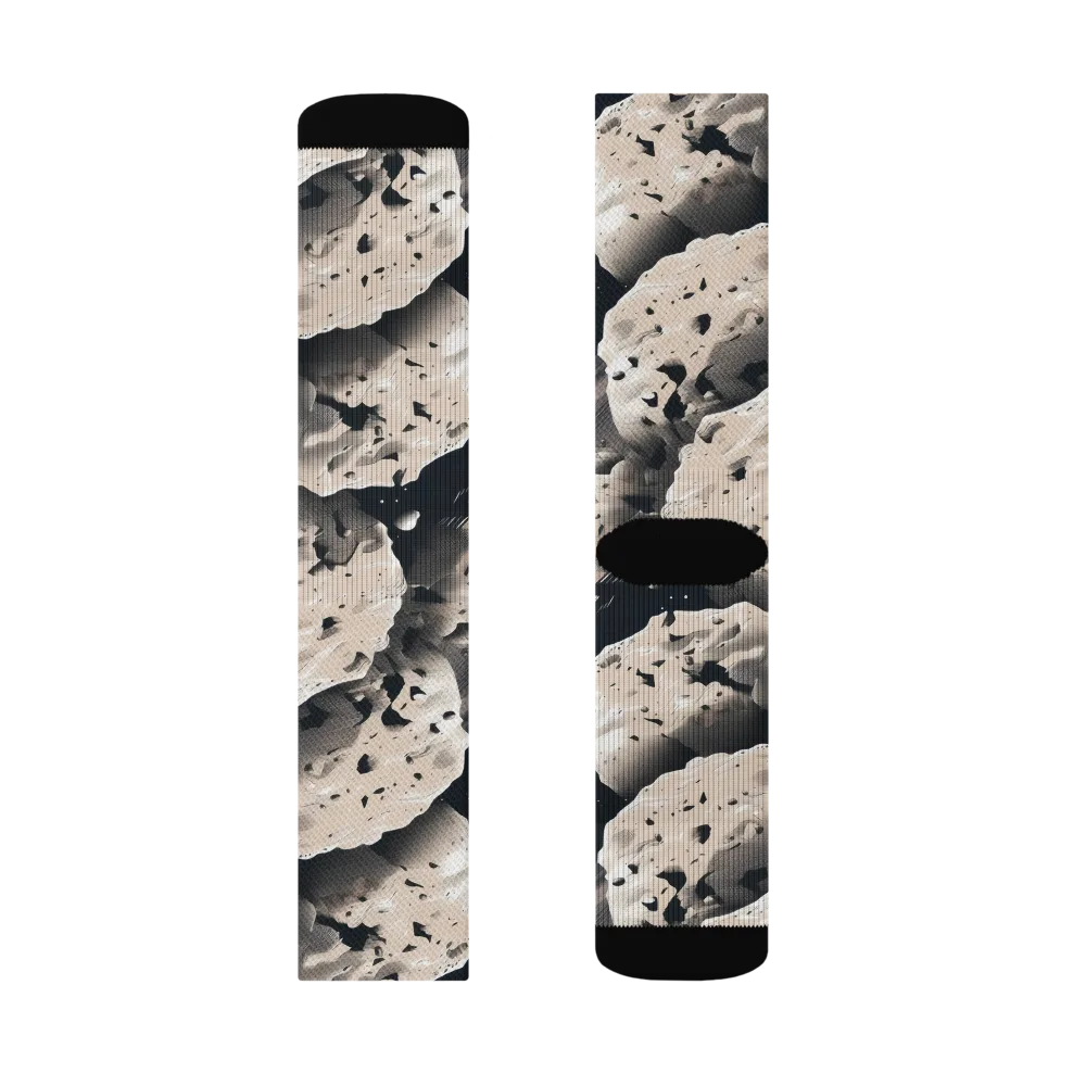 Moonfall Terrain on Socks — Left Sock