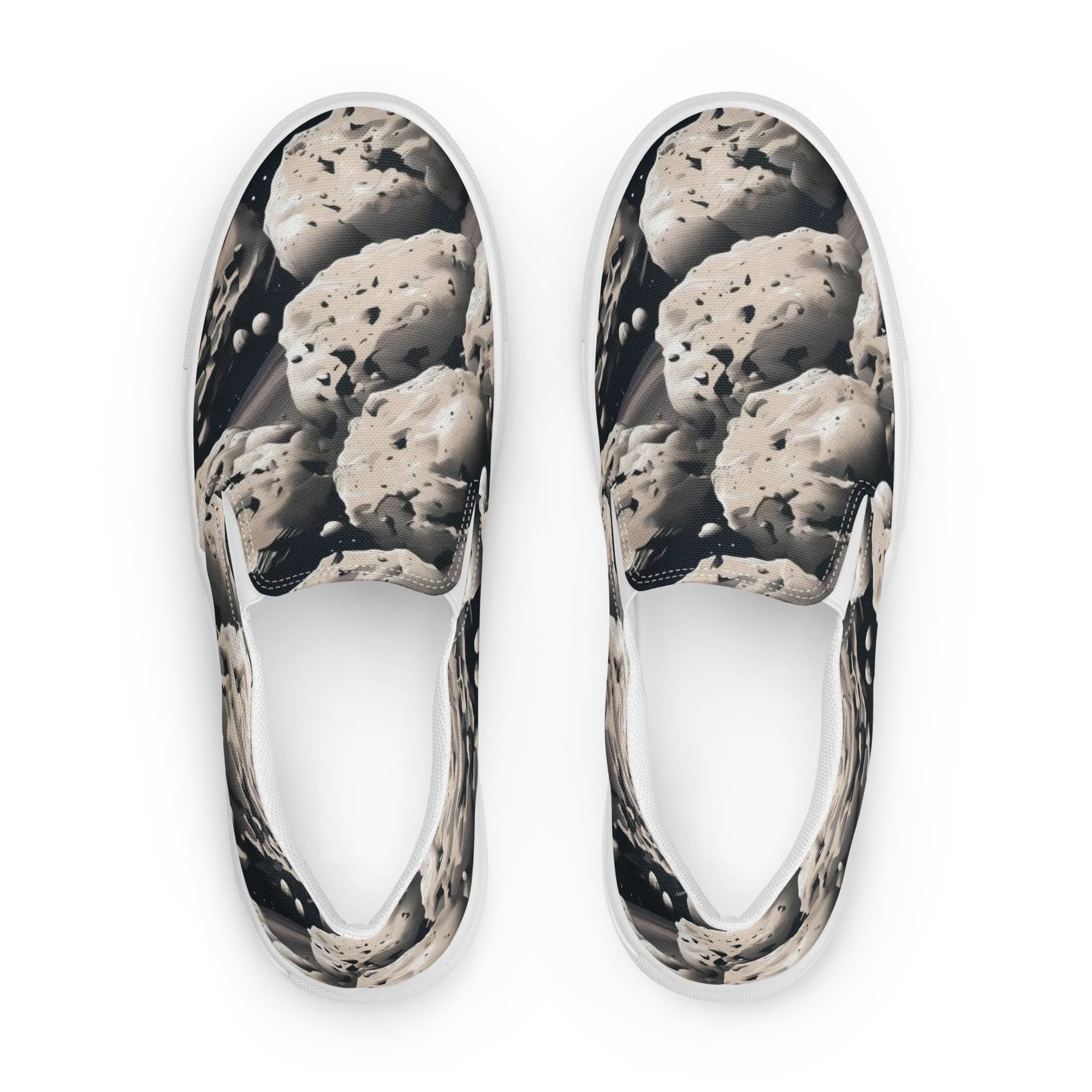 Moonfall Terrain on Women's Slip-On Canvas Shoes — Front
