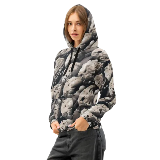 Moonfall Terrain on a Cotton Hoodie