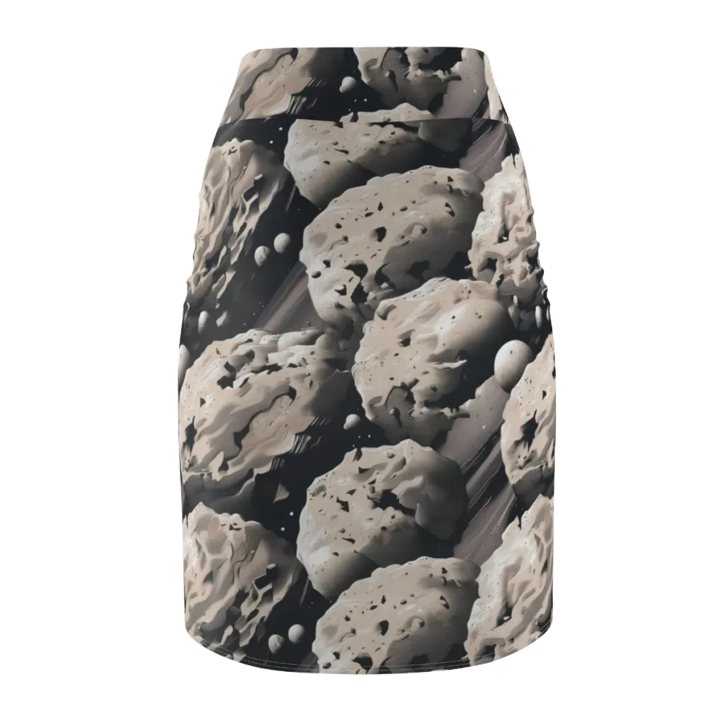 Moonfall Terrain on Pencil Skirt — Back