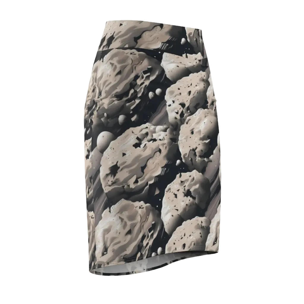 Moonfall Terrain on Pencil Skirt — Front Side