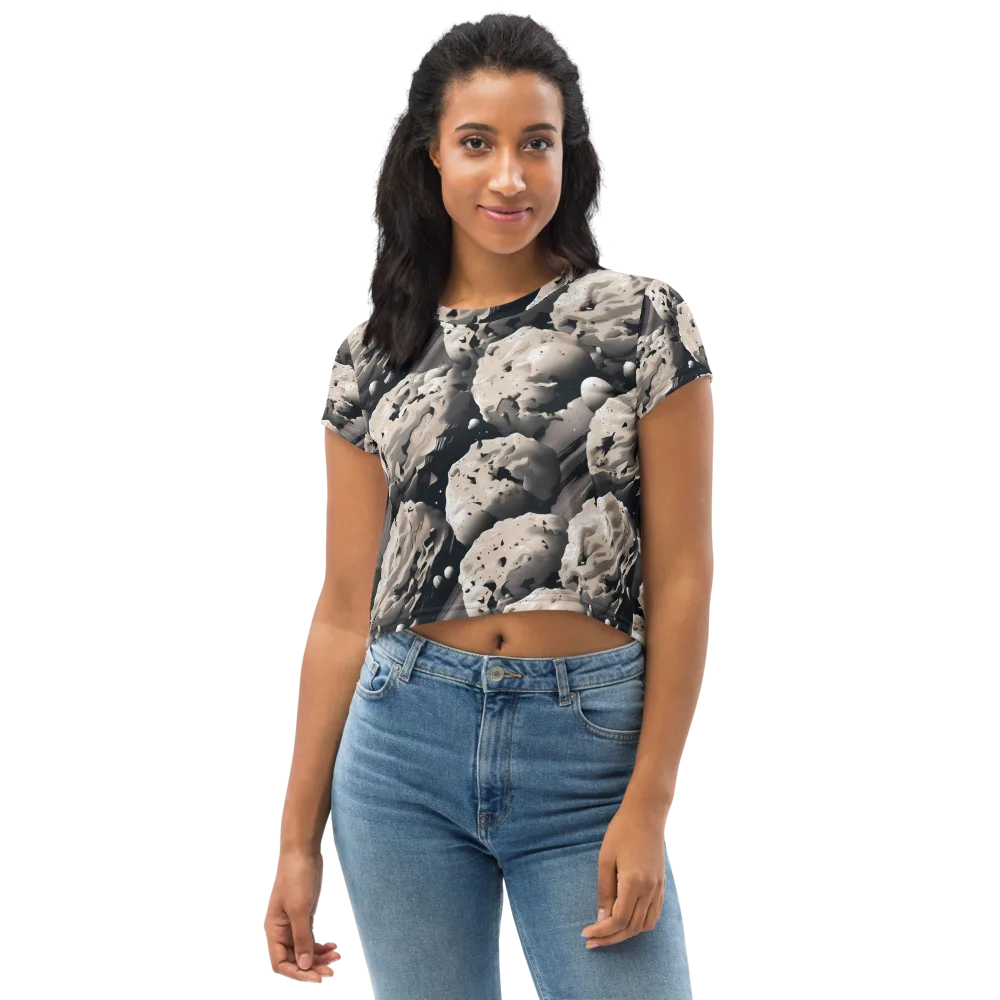 Moonfall Terrain on Crop Tee — Front