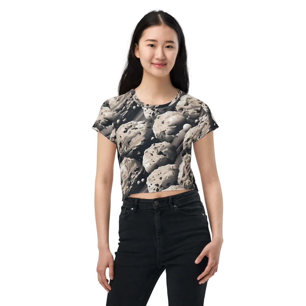 Moonfall Terrain on Crop Tee — Front